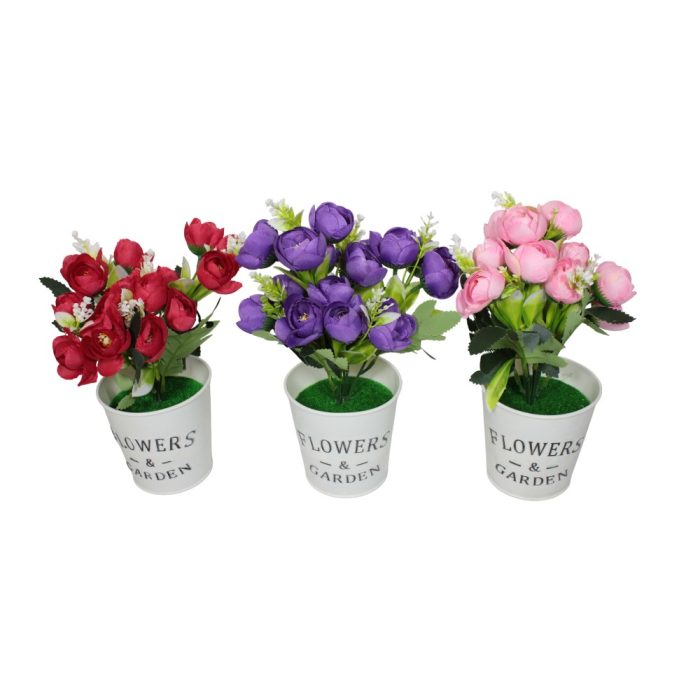 Ghiveci plastic cu flori bujori 407-15 (1)