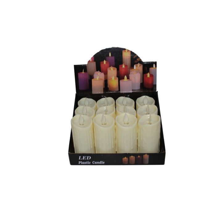 Ornament lumanare cu lumina 5x11cm 687-11 (1)