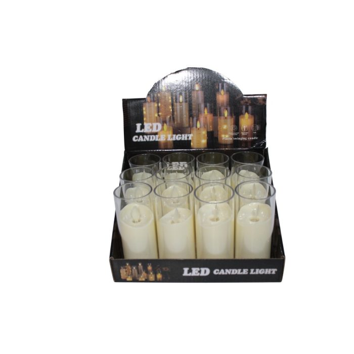 Ornament lumanare cu lumina 5x12,5cm 925-3 (1)