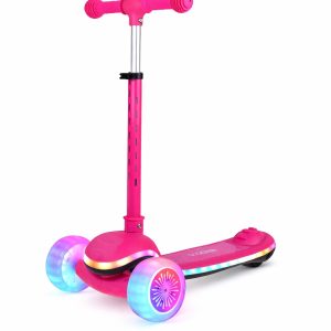 Trotineta pentru copii cu 3 roti, pliabila, cu lumina si muzica 9026